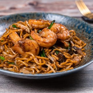 (L)/ Shrimp Lo Mein 虾捞面