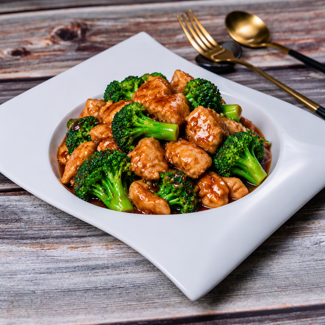 (L) Chicken with Broccoli 芥兰鸡.