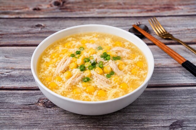 Egg Corn Soup 鸡茸玉米汤.